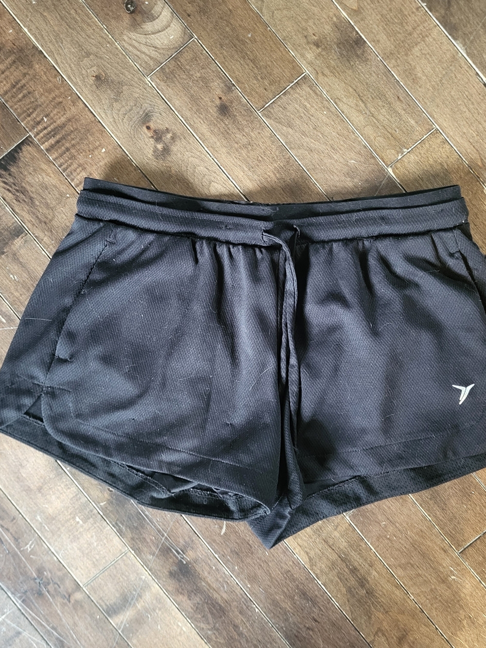 Active USA Black Women's Athletic Shorts with Drawstring